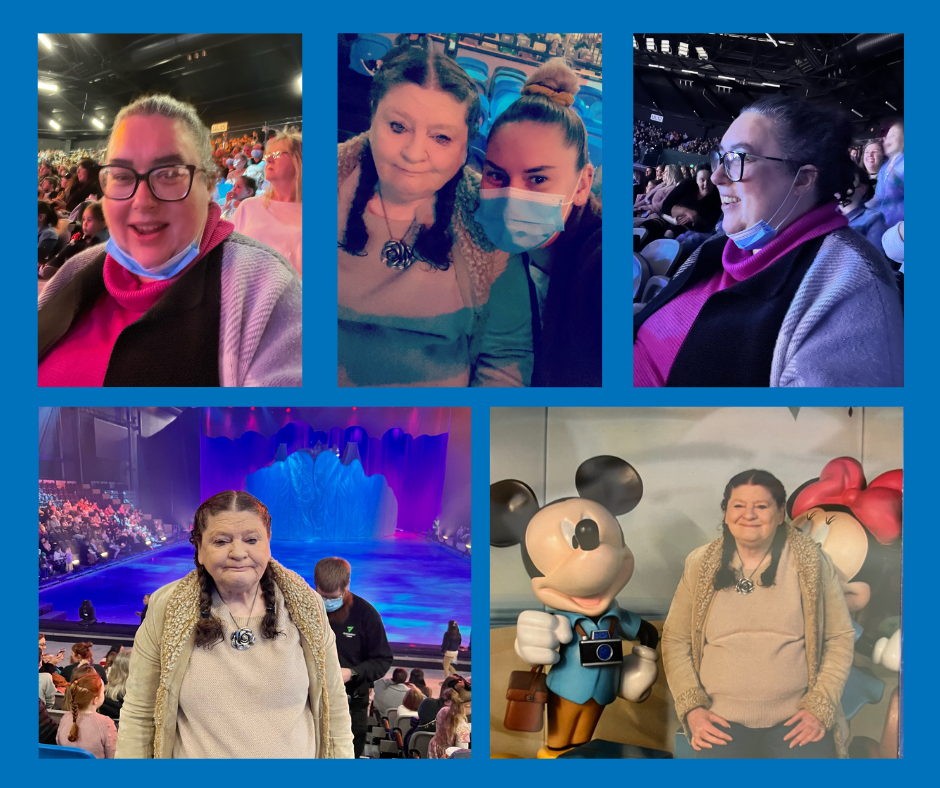 Nexus Disability Support Service clients posing at Disney On Ice event