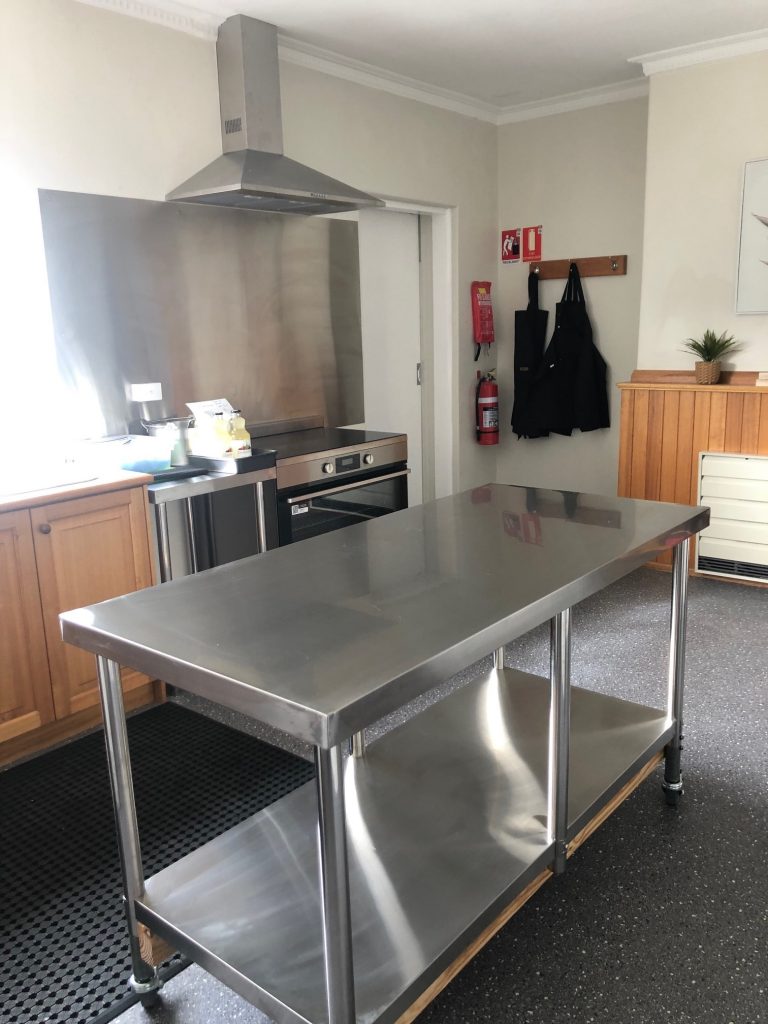 The newly renovated kitchen at Nexus’ Huonville office, which has expanded the range of employment and training opportunities for Customised Employment clients.