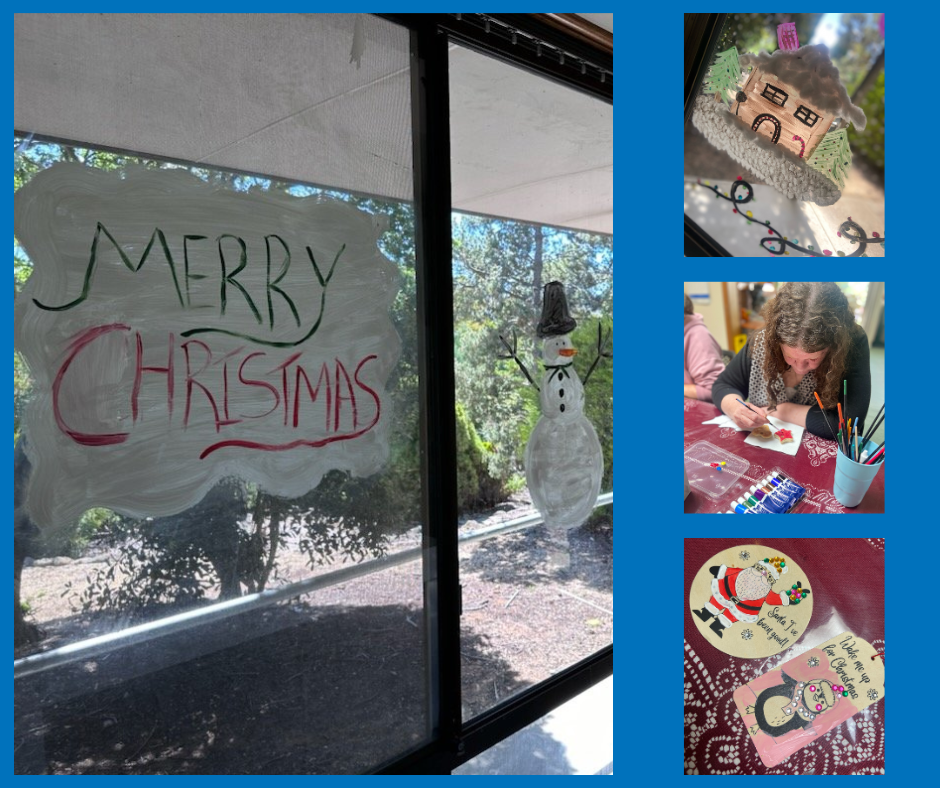 Christmas and holiday decorations created by clients of Nexus Disability Support Service